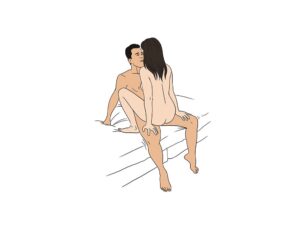 Edge Of Bed, On His Lap